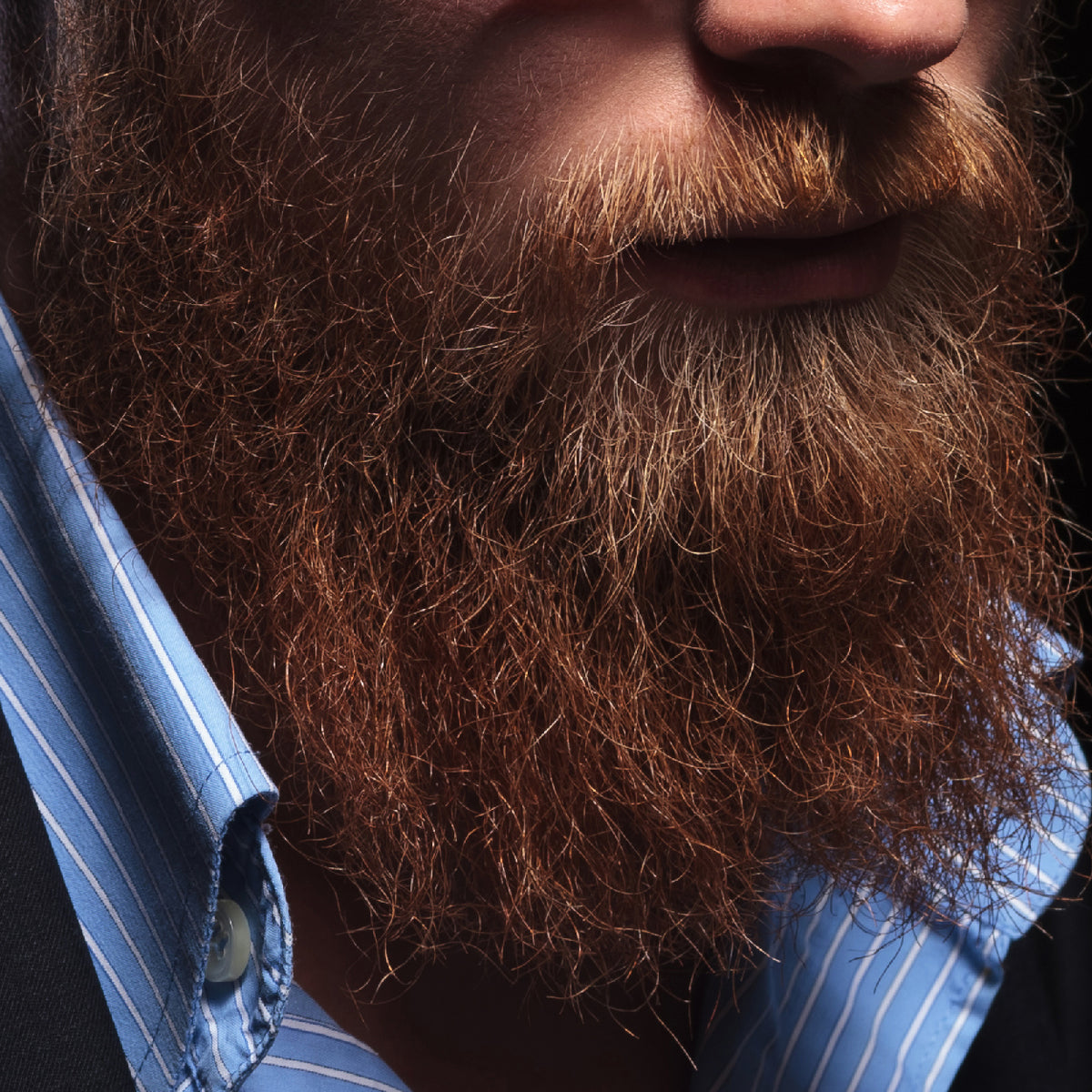 man with beard oil