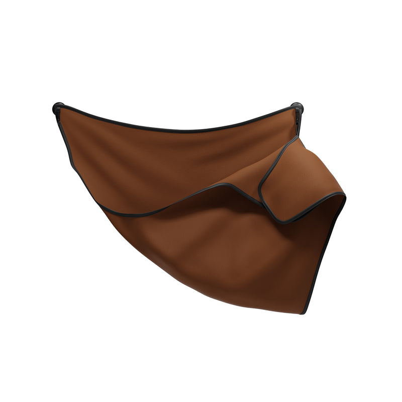 folded brown beard catcher apron